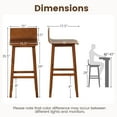 thumbnail image 3 of Costway 29" Wood Bar Stools Set of 4 with Solid Back & Seat Mid Century Bar Chairs, 3 of 9