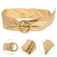 thumbnail image 4 of Cinturón ajustable de PU dorado para mujer, fino y elegante, versátil y ajustable, ideal para vestidos, vaqueros y abrigos, 4 of 7
