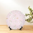 thumbnail image 6 of Daiia Rainboe And Rabbit Printed Pattern Ceramic Plate Dinner Plates Bone China Decorative Plates with Display Stand Art Ceramic Ornaments for Wall Hanging Decoration-7in, 6 of 6