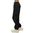 thumbnail image 4 of Patlollav Fall Winter Women Casual Trousers,Ladies High Waist Drawstring with Multi-Pockets Long Pants, 4 of 6