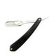 thumbnail image 2 of Maquinilla de afeitar de acero recta y elegante con mango de madera negro para hombre, plegable, de estilo vintage, de metal, para peluquero, 2 of 7