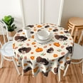 thumbnail image 3 of Turkey Pumpkin Leaves Thanksgiving Harvest Round Tablecloth Waterproof Wipeable Tablecloth Cover Home Restaurant Kitchen Picnic Party Decoration 60 Inch Circular Tablecloth for 20-47 Inch, 3 of 6