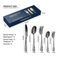 thumbnail image 4 of 40-Piece Set, Stainless Steel Silverware Cutlery, Unique Pattern Design, Includes Dinner Knives, 4 of 5