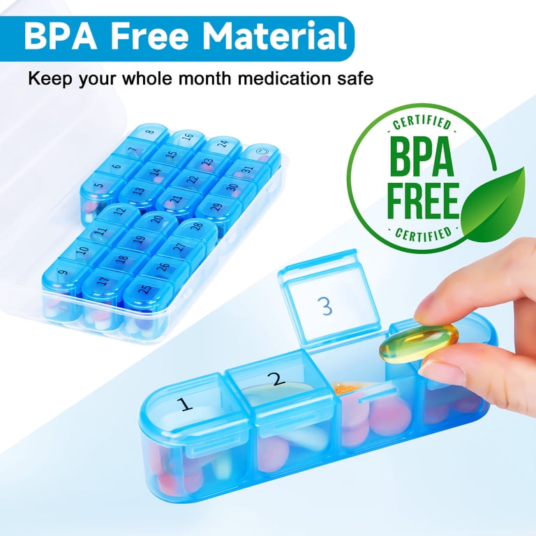 Apenu Monthly Pill Organizer, 32 Compartments, 30-Day photo 8