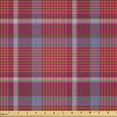 thumbnail image 2 of Ambesonne Checkered Fabric by the Yard Microfiber, Retro British Culture, 3 Yards, Purple Lavender Orange, 2 of 2