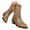 Khaki, variant on Cowboy Boots for Women Pointed Toe Embroidery Mid Calf Western Riding Boots Stacked Heel Booties