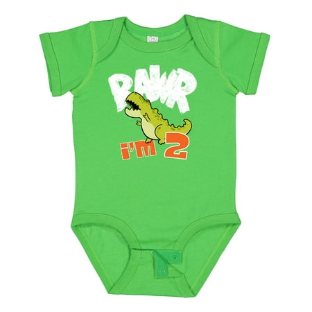 

Inktastic RAWR I m 2! Baby Tyranosaurus Rex Gift Baby Boy or Baby Girl Bodysuit
