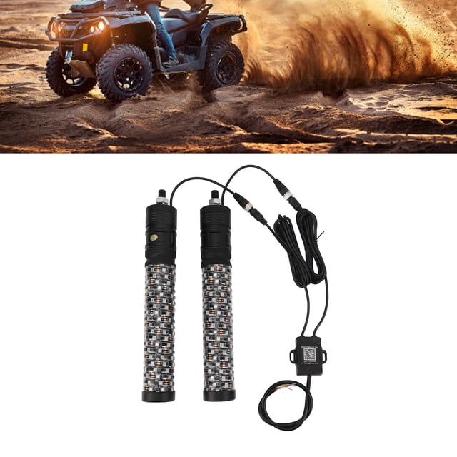 RGB LED Whip Light Waterproof App Remote Control Various Lighting Modes for UTV ATV Off Road