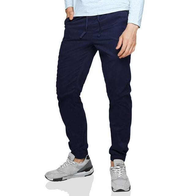 Pantalones deportivos tipo chino para hombre, ajustados, color violeta azulado