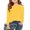 Yellow, variant on LNMQLPDBS Girls Tops Long Sleeve Soft Tees Kids Spring Fall Tops Crewneck Basic Layering T Shirt Solid Color Tees Toddler Clothes
