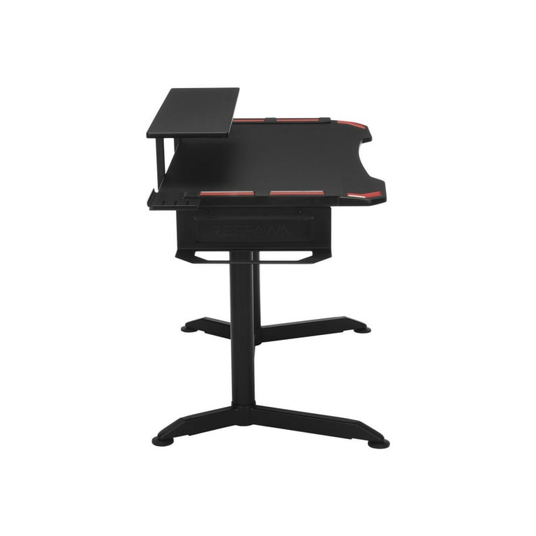 RESPAWN 3010 Gaming Computer Desk Ergonomic Height Adjustable Gaming Desk in Red RSP 3010 RED Walmart