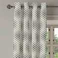 thumbnail image 2 of Ambesonne Grid Grommet Curtain, Geometric Triangles Tile, 50" x 96", Black and Cream, 2 of 6