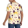 thumbnail image 2 of KLL Cartoon Poodle Dog for Men's Baseball Shirts,Short Sleeve Casual Shirts Button Down Shirt for Men Beach Summer Wedding Shirt-Small, 2 of 7