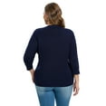 thumbnail image 4 of Women's Plus Size Cardigan Open Front Oversized Button Sweaters V Neck 3/4 Sleeve Knit Outwear, 4 of 5