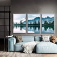thumbnail image 3 of IDEA4WALL Framed Wall Art Print Set High Contrast Mountain & Lake Reflection Nature Wilderness Photography Realism Rustic Scenic Colorful Ultra for Living Room, Bedroom, Office - 24"x36"x3 White, 3 of 4