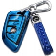 thumbnail image 2 of Blue Key Case + Key Chain Set for BMW Key Fob, Compatible with F30 F45 F55 G20 G30 X1 X3 X4 X5 X6 X7 3-Model Series, 2 of 5