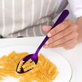 thumbnail image 3 of Stainless Steel Buffet Serving Spoons, 8 Inches, 12 Pieces, Large Spoons for Serving, Stainless Steel Solid Buffet Banquet Flatware Kitchen Basics Serving Spoon Big Ladle Spoon, Purple, 3 of 7