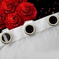 thumbnail image 4 of jejeloiu Chic Flowers Rose Black Out Curtains,Happy Valentine'S Day Curtains Pack of 2 (42x63 Each),Red Glitter Print Bedroom Curtains For Girls,Breathable Home Decor, 4 of 6