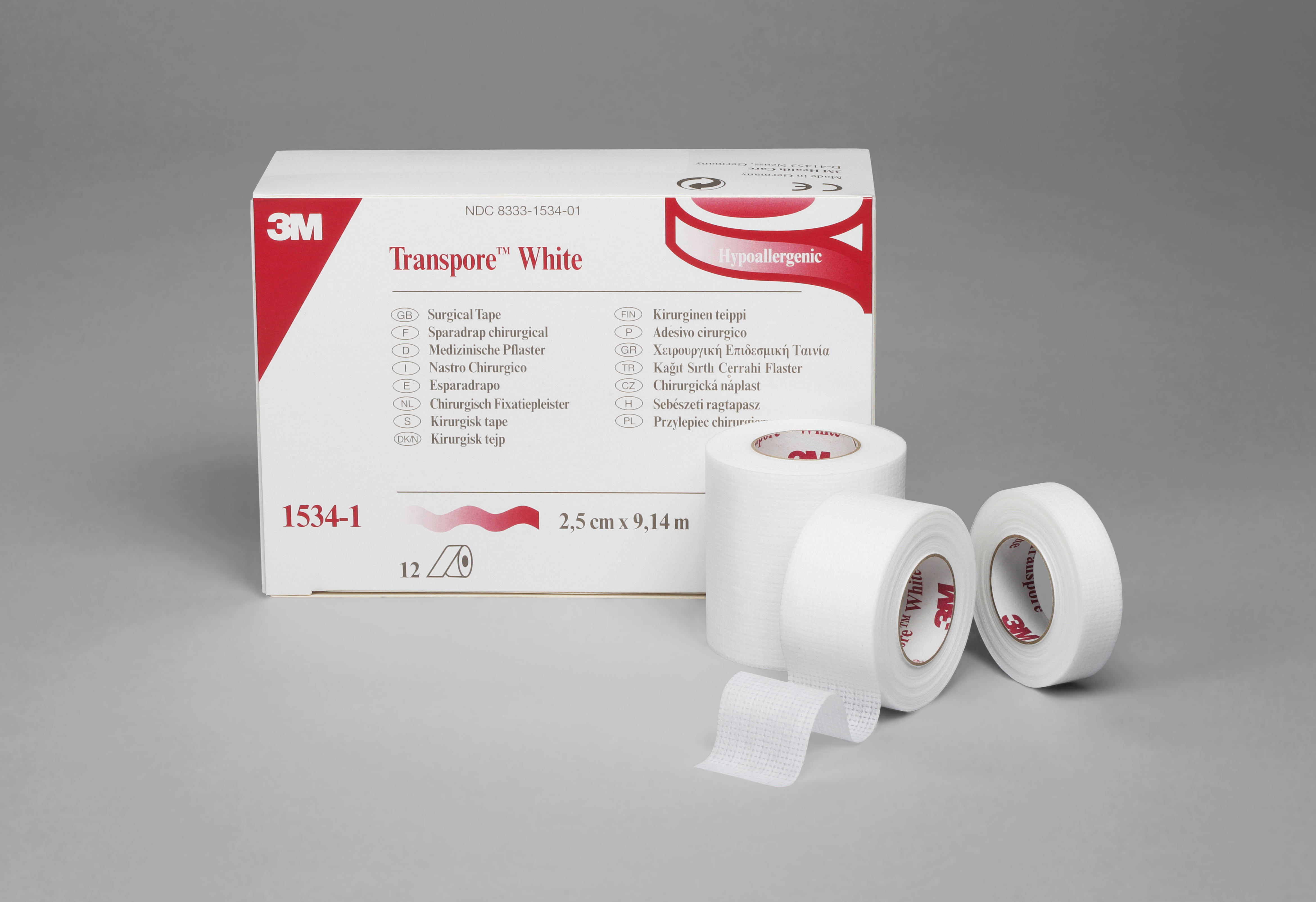 Lotfancy Medical Tape,12Rolls 1inch x 10yards, Surgical Paper Tapes, Wound First Aid Tape, 2 Dispensers Included