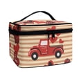 thumbnail image 2 of HELLHERO Heart-Shaped Truck Pattern Travel Cosmetic Organizer Bag Brush Slots Portable Polyester Portable and Durable for Women & Men, 2 of 6