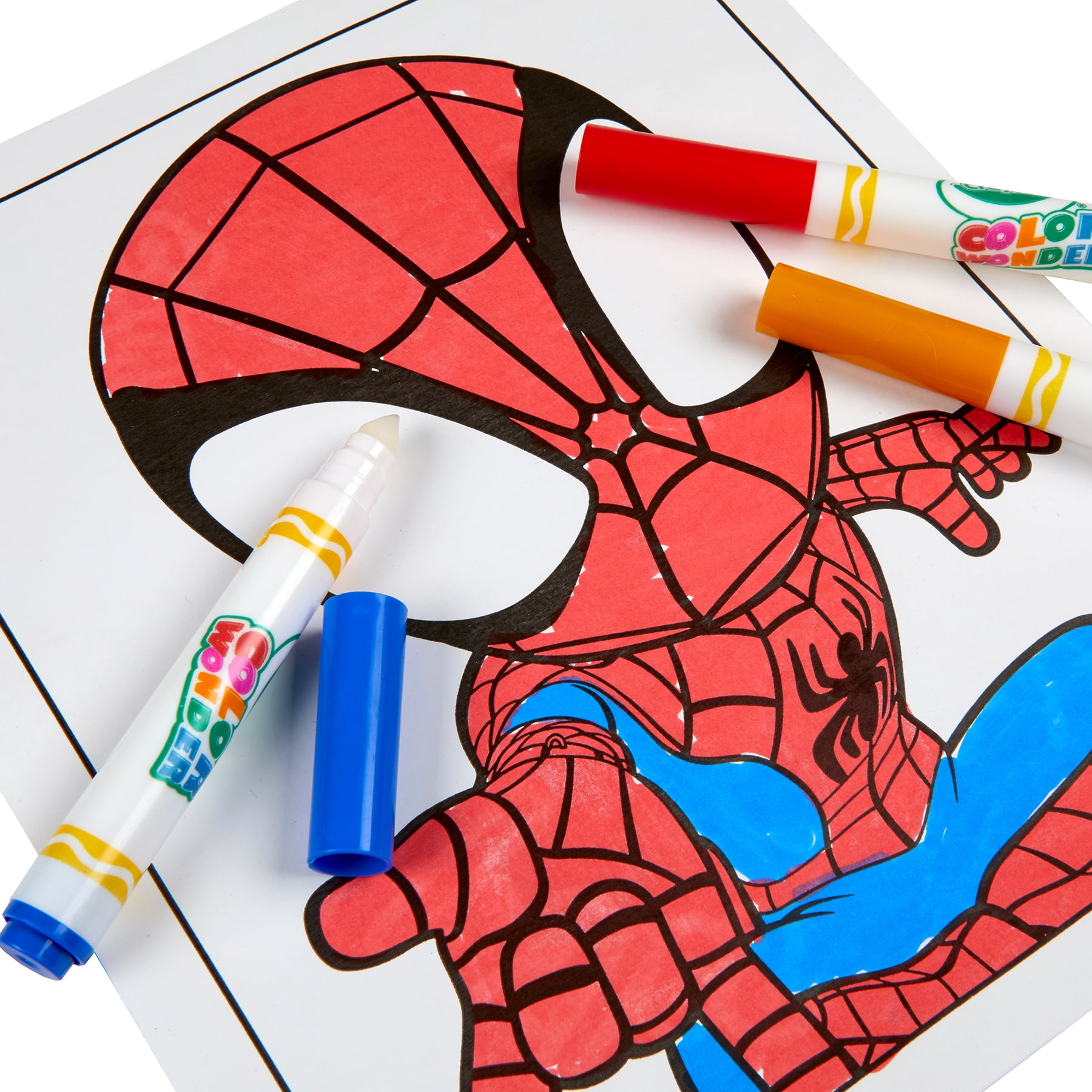 Crayola Color Wonder Coloring Pad & Markers, Spidey and His Amazing Friends, 2 Sets