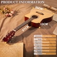 thumbnail image 2 of Ktaxon 38 Inch Cutaway Acoustic Guitar, Basswood Beginner Folk Guitar Starter Kit with Gig Bag, Tuner, Capo, Strap, Extra Strings & Picks for Adults Teens Students, 2 of 14