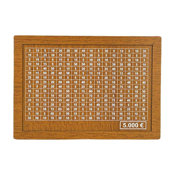 Hucha de madera con bandeja para dinero, reutilizable, para niños 5000 euros