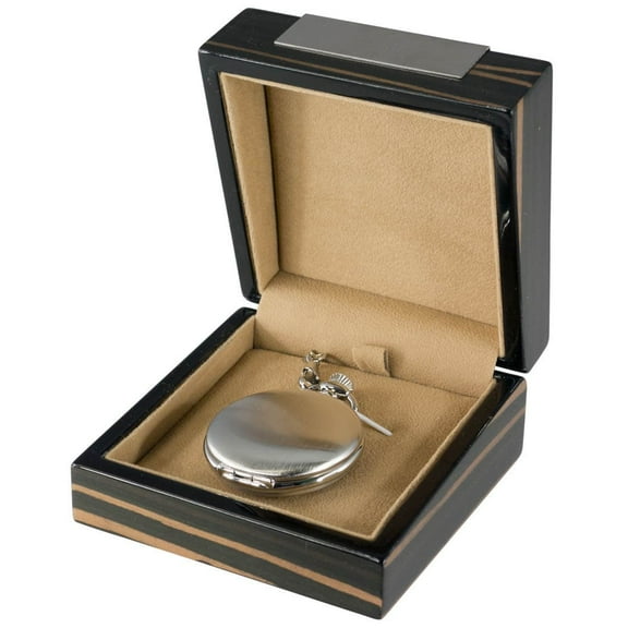 Visol  Scipio Brushed Finish Quartz Pocket Watch with Gift Box