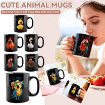 Funny Coffee Mugs Oz,Hidden Message Mug, Unique Design Water Cup For Coffee Lovers, Practical Gift For Coworkers & Work Besties, LeakProof Ceramic Mug With Temperature Locking