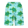 thumbnail image 5 of Puntoco Pantalones Cortos Con Estampado Hawaiano Para Hombre, Pantalones Cortos Con Bolsillo Y Cordón, Color S, 5 of 5