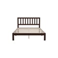 thumbnail image 3 of Novilla 12 Inch Full Size Bed Frame Solid Wooden Full Bed Frames with Headboard Wooden Classic Bed Frame Foundation, No Box Spring Needed, Easy Assembly, Walnut, 3 of 9