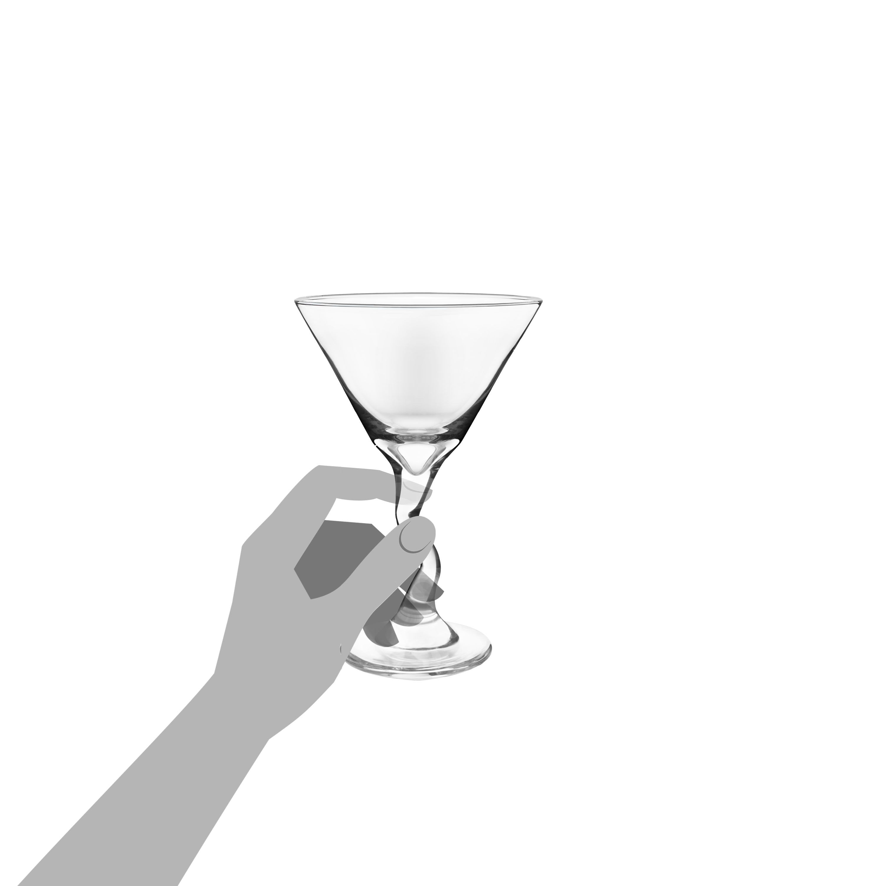 Ribbed Optic Martini Glass / Set of 4 + sett – One Mercantile / Sett