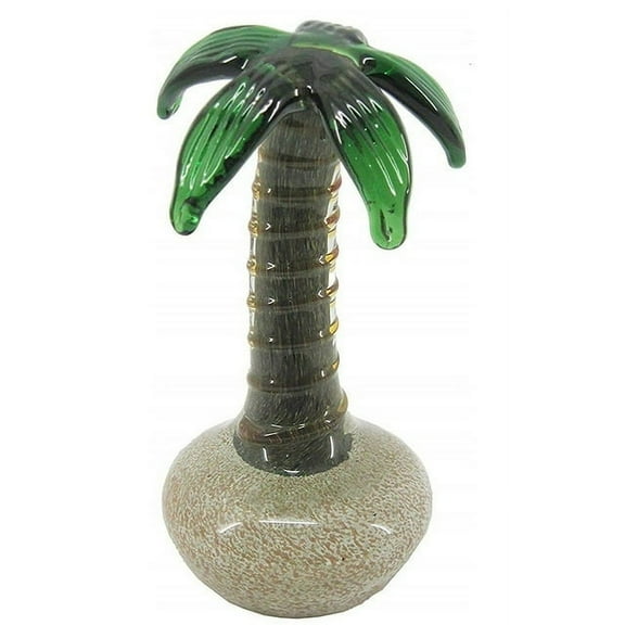 Glass Palm Tree Tabletop Figure 7.25 Inches