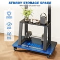 thumbnail image 6 of RTVR Rolling TV Stand with Wheels for 37-75 inch Screens, Portable Mobile TV Cart Height Adjustable Mount with Storage Shelves, Max 150 lbs, Black, 6 of 8