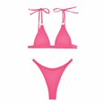 thumbnail image 2 of ylioge Womens Bikini Sets Two Piece Built in Bras Bathing Suits Ladies Trendy Solid Color High Waisted Thongs Separates Beach Swimsuits, 2 of 6