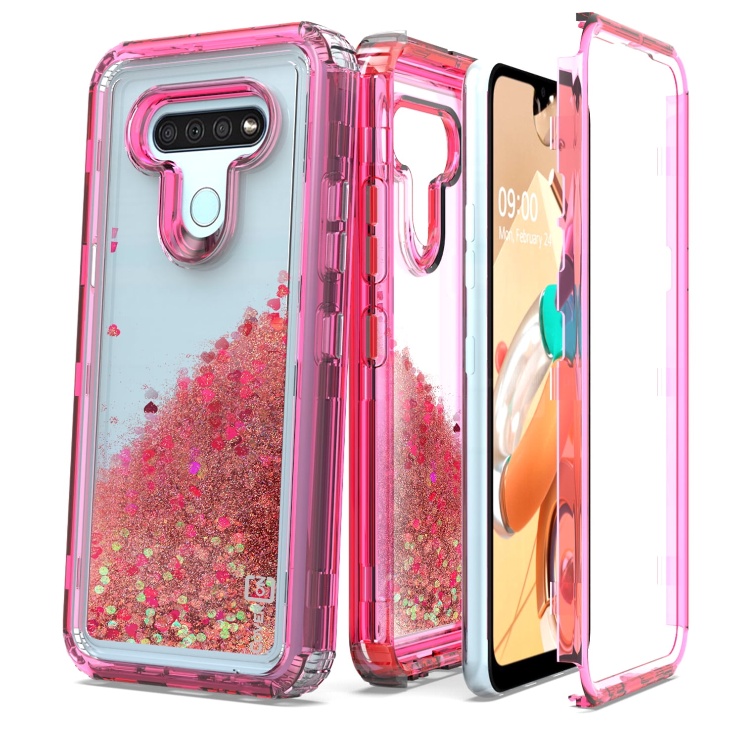 CoverON LG K51 / Reflect Case Liquid Glitter Military Grade Heavy Duty