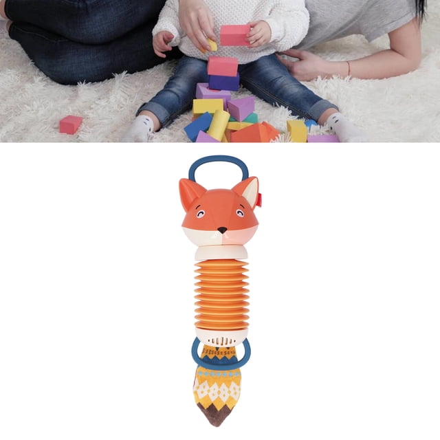 Juguete de Acordian Baby, Cartoon Educación Tempana Toy Toy Sensory Toy Fox Acordeón Instrumento Musical para Fiesta para Cuna