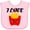AD-Pink, variant on Inktastic Fry Lover I Love French Fries Boys or Girls Baby Bib