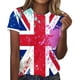 thumbnail image 2 of Fiudx Liquidación de Ofertas Flash Camisa Superior Informal de Manga Corta con Cuello Redondo y Estampado Informal y Moderno para Mujer, 2 of 3