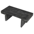 thumbnail image 7 of Hassch Rectangular Coffee Table, Vintage Industrial Center Tea Table with Solid Wood Edges, 48"L x 24"W x 18"H, Antique Black, 7 of 7