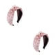 thumbnail image 1 of Jumpingount Diadema de franela con perlas, aros para el pelo elegantes a la moda, diadema de plástico multicolor para mujer, tocado para mujer y niña Rosado 2piezas Jumpingount CBP582345, 1 of 5