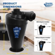 Oneida Air Systems Super Dust Deputy 4/5 DIY Cyclone Attachment, Black