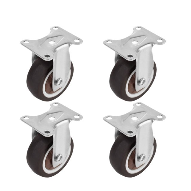 Soft Rubber Wheel For Platform Trolley Chair Accessory 360° 1/2 Inches 4Pcs Furniture Caster Universal Swivel Caster Household ,Superior Material