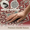 thumbnail image 6 of ODIKA 6'x9' Washable Area Rug Easy Care, Non-Shedding, With Vintage Distressed Floral Scroll Border Boho Oriental Medallion Playful for Queen Size Bedroom Under Bed Master Suite, 6 of 7