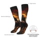 thumbnail image 4 of Fotbe Western Rainy Desert Cowboy Calcetas Divertidas Estampadas para Hombre y Mujer, Calcetas de Algodón hasta la Rodilla para Caminar, Correr, Enfermería y Embarazo, 4 of 6