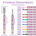 thumbnail image 2 of Ikoopy 12 Colors Nail Art Pen Set 0.5mm Fine Nib Fade Proof Nail Polish Marker Graffiti Dotting Pen for Beginner Art Enthusiast, 2 of 15