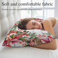 thumbnail image 5 of Cardinal Bird Pillow Covers, Linen Long Throw Pillow Case, Winter Poinsettia Pine Cones Berry Wood Holiday Pillow Protector Decorative Cushion Cover for Living Room/Bedroom 20" x 36", 5 of 8