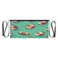 thumbnail image 7 of Yayeee Waist Apron with Pockets for Cooking Waterproof Half Server Aprons, Green American Footballs, 7 of 7