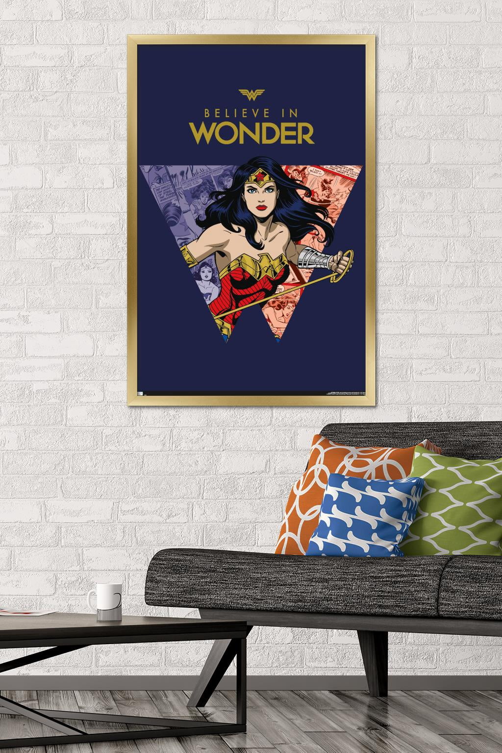 Wonder Woman - Believe in Wonder Wall Poster, 22.375" x 34", Framed