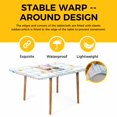 thumbnail image 4 of Watercolor Easter Table Cloths for 5 Foot Rectangle Tables, Cute Gnomes Eggs Flowers Colorful Grid Patio Waterproof Elastic Fitted Tablecloths, Washable Rectangular Table Cover for Camping, 4 of 8